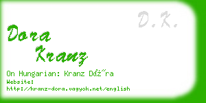 dora kranz business card